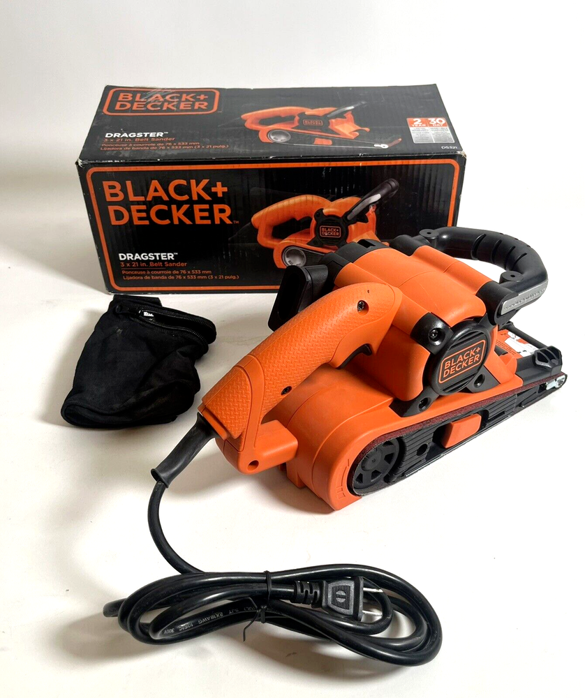 Black + Decker 3x21 Inch Belt Sander Dragster DS321 with Dust Bag