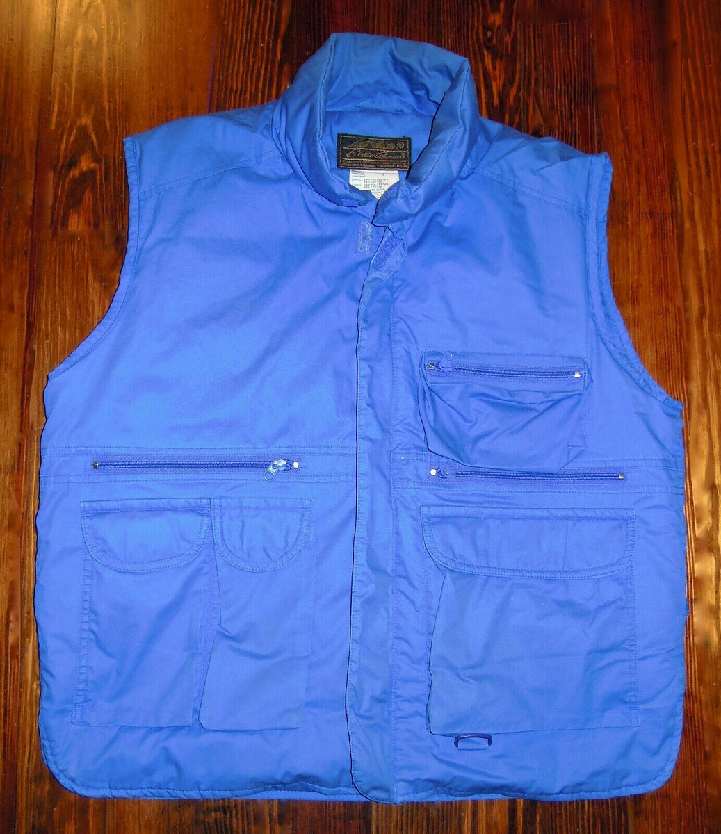 Eddie Bauer Vest Vintage Goose Down Camping Fishing Grunge