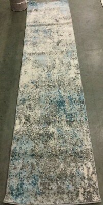 GREY / BLUE 2' X 9' Flaw in Rug, Reduced Price 1172643092 TUL207F-29