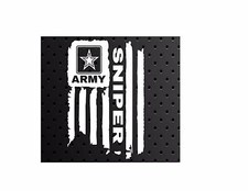 DISTRESSED UNITED STATES ARMY FLAG SNIPER VINYL DECAL STICKER 3.8" x 6.0"