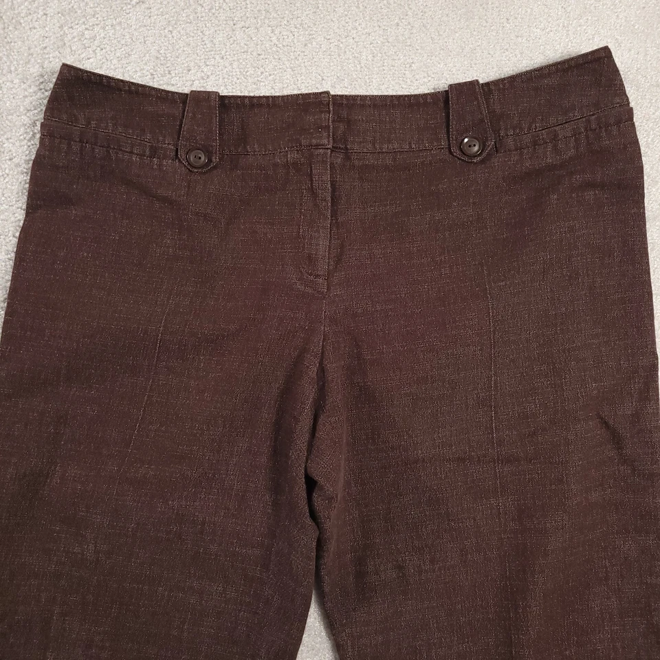 Pantalones de vestir AGB para mujer 16 marrón pierna ancha elásticos Foto 3 de 4