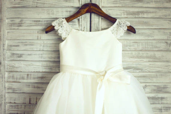 Children's tulle top bridesmaid dresses