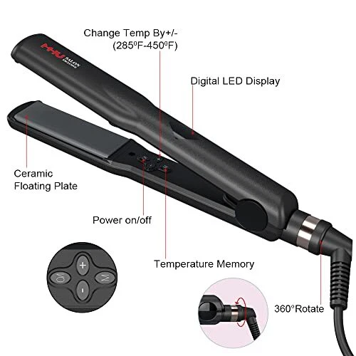 European voltage top hair straightener