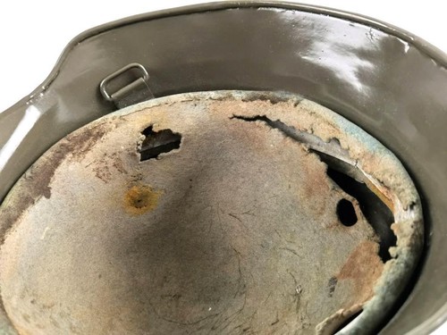 Leichtmetallhelm Reichswehr für Paradezwecke. Überlackiertes Stück ohne erkennba - Picture 9 of 10