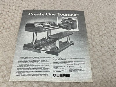KEYBOARD ORGAN ADVERT 11X8'' WERSI EASY TO BUILD KIT