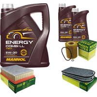 Mann Inspektionspaket Filterset 7L Mannol Energy 5W-30 FüR BMW E38 728I Il