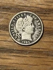1905 BARBER silver U.S. dime. Fine-VF.!!
