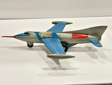 800  Vintage 1950's MARX Friction Motor Powered USAF Jet Plane Toy. Plastic.