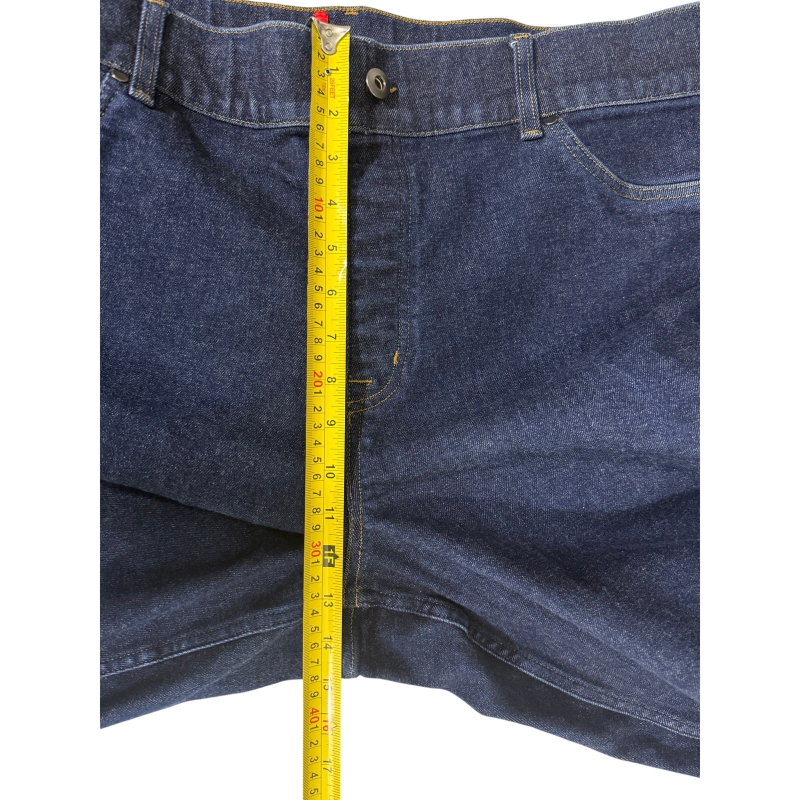 SPANX SPANXshape Pull-On Raw Indigo Straight Leg … - image 8