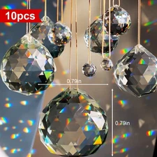 10pcs Crystal Sun Catcher Prism Pendant Suncatcher Rainbow Maker Window Hanging