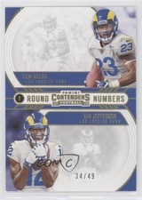 2020 Panini Contenders Round Numbers Gold 34/49 Cam Akers Van Jefferson 7bt
