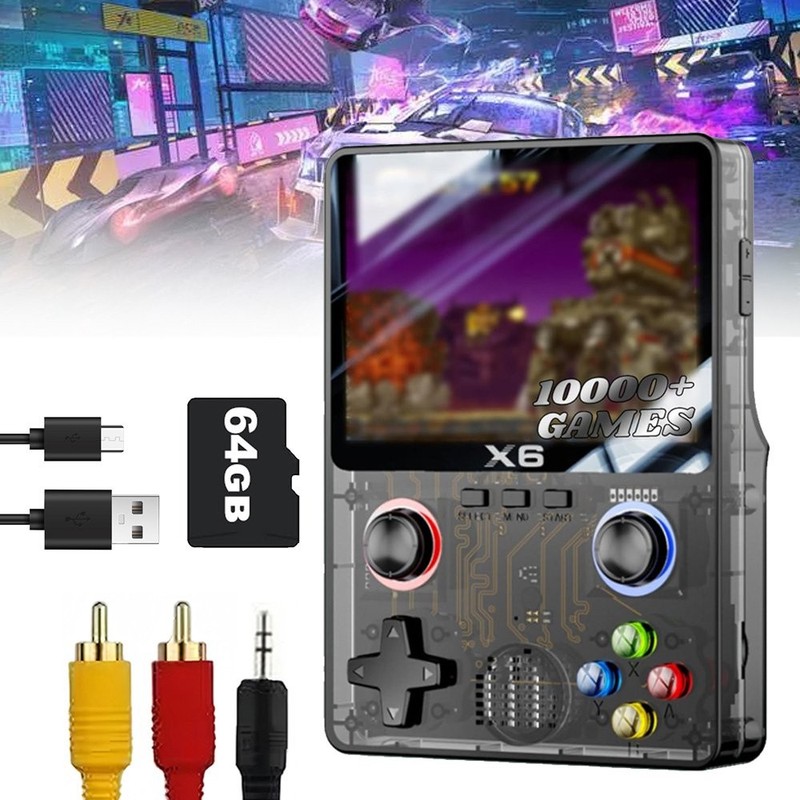 6000 Games Retro Handheld Games Console IPS Screen with 3.5-Inch Dual Joystick .