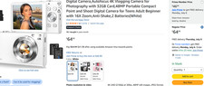 Digital Camera,Autofocus 4K Vlogging Camera for Photography with 32GB Card,48MP