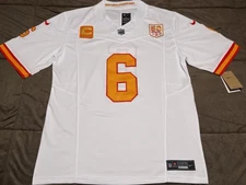 Men’s ‘76 Tampa Bay Buccaneers Baker Mayfield White 50th Season Game Jersey, L