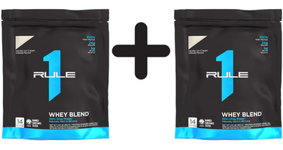 2 x Rule One R1 Whey Blend, Vanilla Ice Cream - 462g (54,10 EUR/kg)