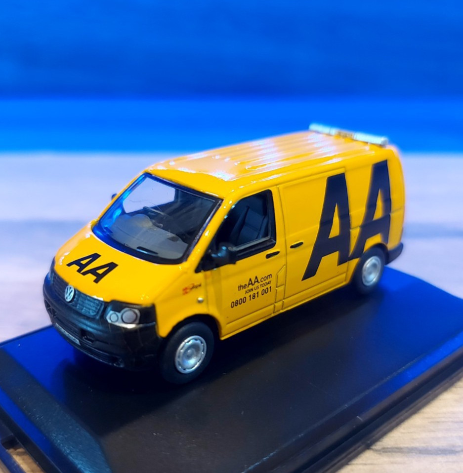 Oxford Diecast 76T5V005 VW Volkswagen T5 Van AA Recovery Breakdown Rescue 1:76