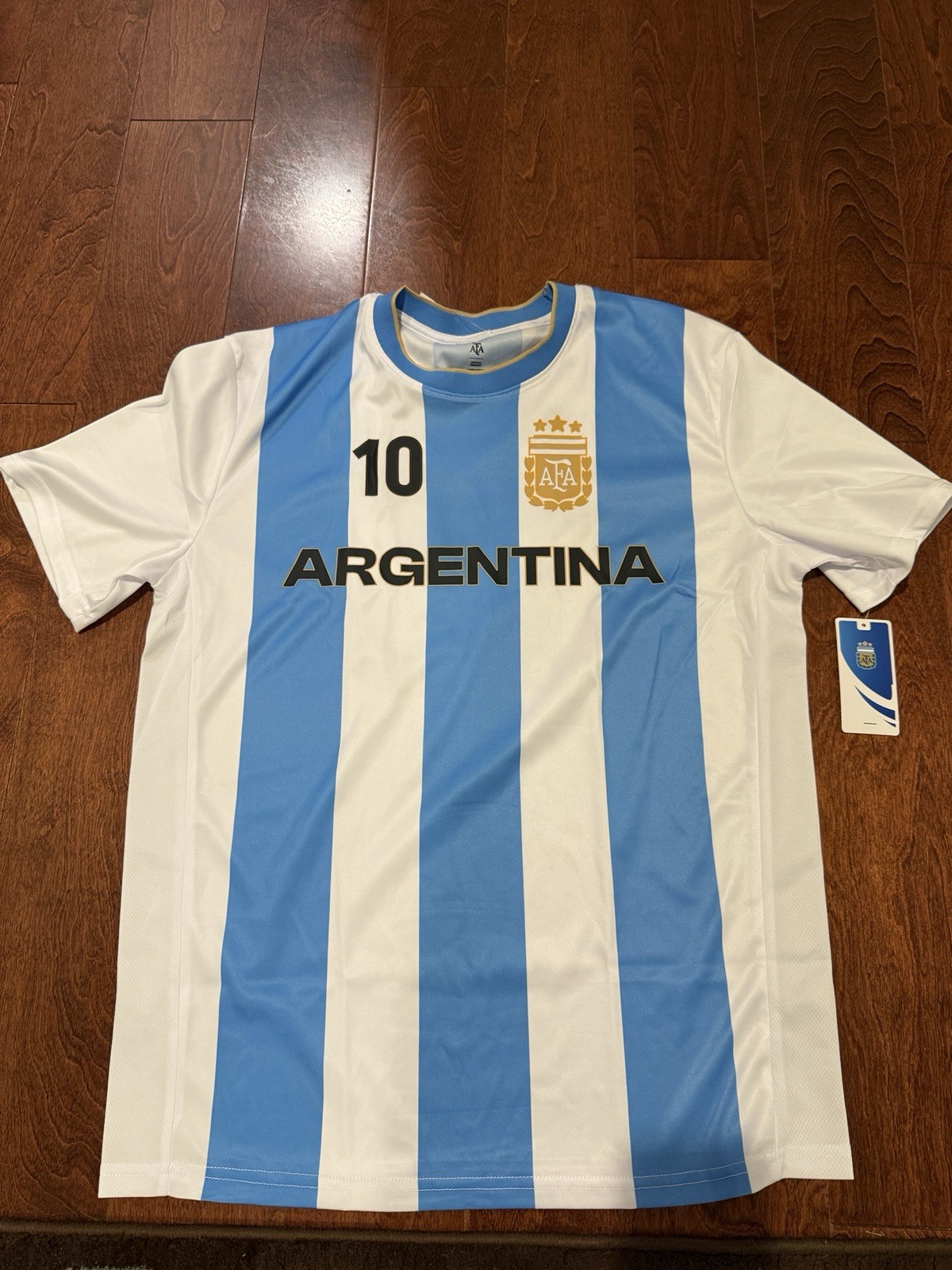 Official AFA 336GD-LB-LM Argentina Lionel Messi #10 Jersey Large L unisex NWT