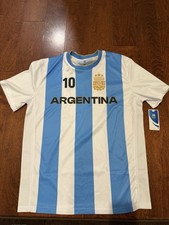 Official AFA 336GD-LB-LM Argentina Lionel Messi #10 Jersey Large L unisex NWT