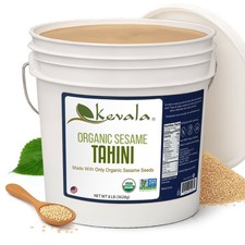 Kevala Organic Sesame Tahini USDA Organic Non GMO Project Verified Kosher 8 Lb