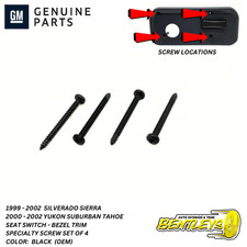 1999 - 2002 Silverado Sierra Tahoe Yukon Seat Switch Bezel Specialty Screw Set 4