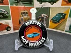 Original Vintage Hot Wheels Redline 1968 CUSTOM CORVETTE Metal Button Badge Nice