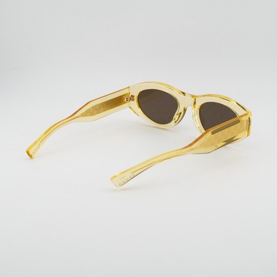 Gucci GG2065S 004 Transparent Shiny Yellow/Brown with Logo Mirror
