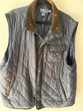 Polo Ralph Lauren The Beaton Quilted Utility Vest Size XXL Corduroy Collar Navy