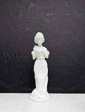 Avon Vintage Perfume  Bottle White Glass Lady With Flower &lsquo;Charisma&rsquo;