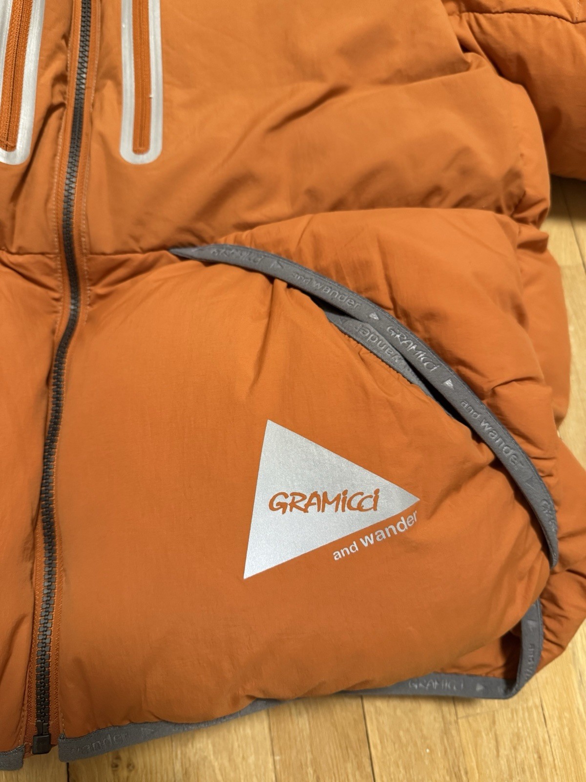 And Wander Gramicci  Orange Down Jacket Size Men’s Large image 4
