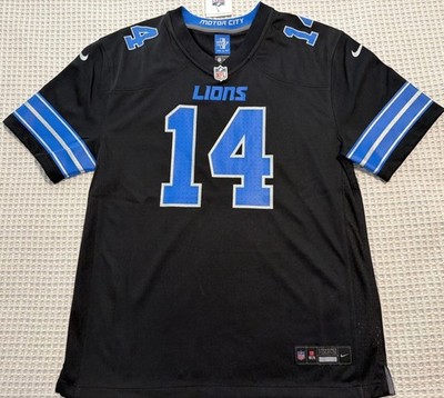Nike Amon Ra St Brown #14 Detroit Lions Black Color Rush Jersey