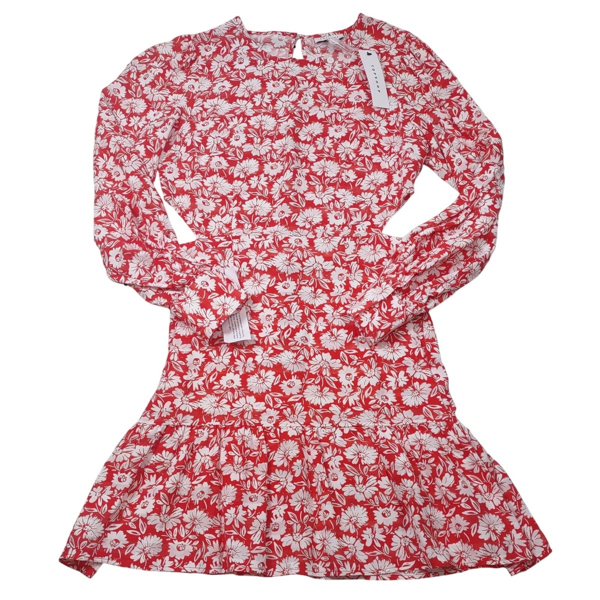 Topshop Floral Dress with Large Cut Outs, Size 6