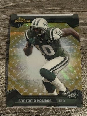 Santonio Holmes 2013 Topps Finest GOLD REFRACTOR #69 (49/75) NM-MINT Jets SP