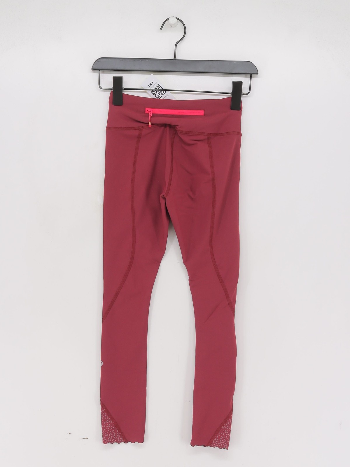 ALTRA Leggings donna Lululemon UK 4 rosso a pois 100% altri ritagliati