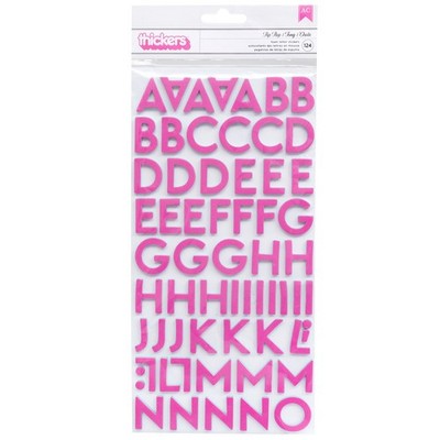 3er Pack - Dear Lizzy Here & Now Dickere Aufkleber 124/Pkg - Flip Flop Alphabet/Schaum