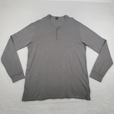 HNLY Shirt Mens XL Long Sleeve Henley Made in LA Organic Cotton Pullover Top