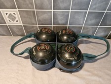 4x Vtg HENSELITE CLASSIC 2 Size 4 HEAVY Black Indoor / Lawn Bowls Australian 