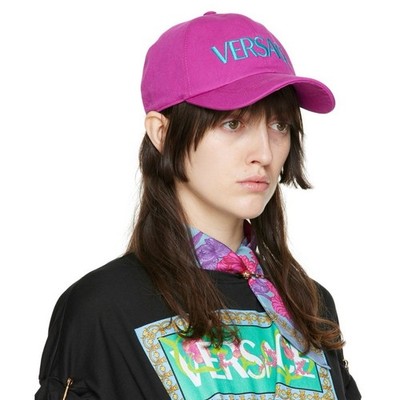 NWOT Versace Logo Baseball Cap Versace Logo Drill Cotton Light Baseball Cap Black 58 Italy  main image 2