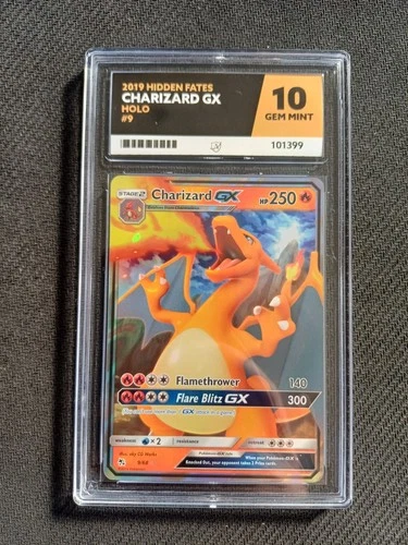 Charizard GX 9/68 Holo Hidden Fates Ace Grading 10 Gem Mint