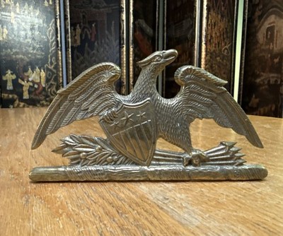 1952 Vintage Brass Spread Eagle Trivet VA Metal Crafters 10-19 EUC