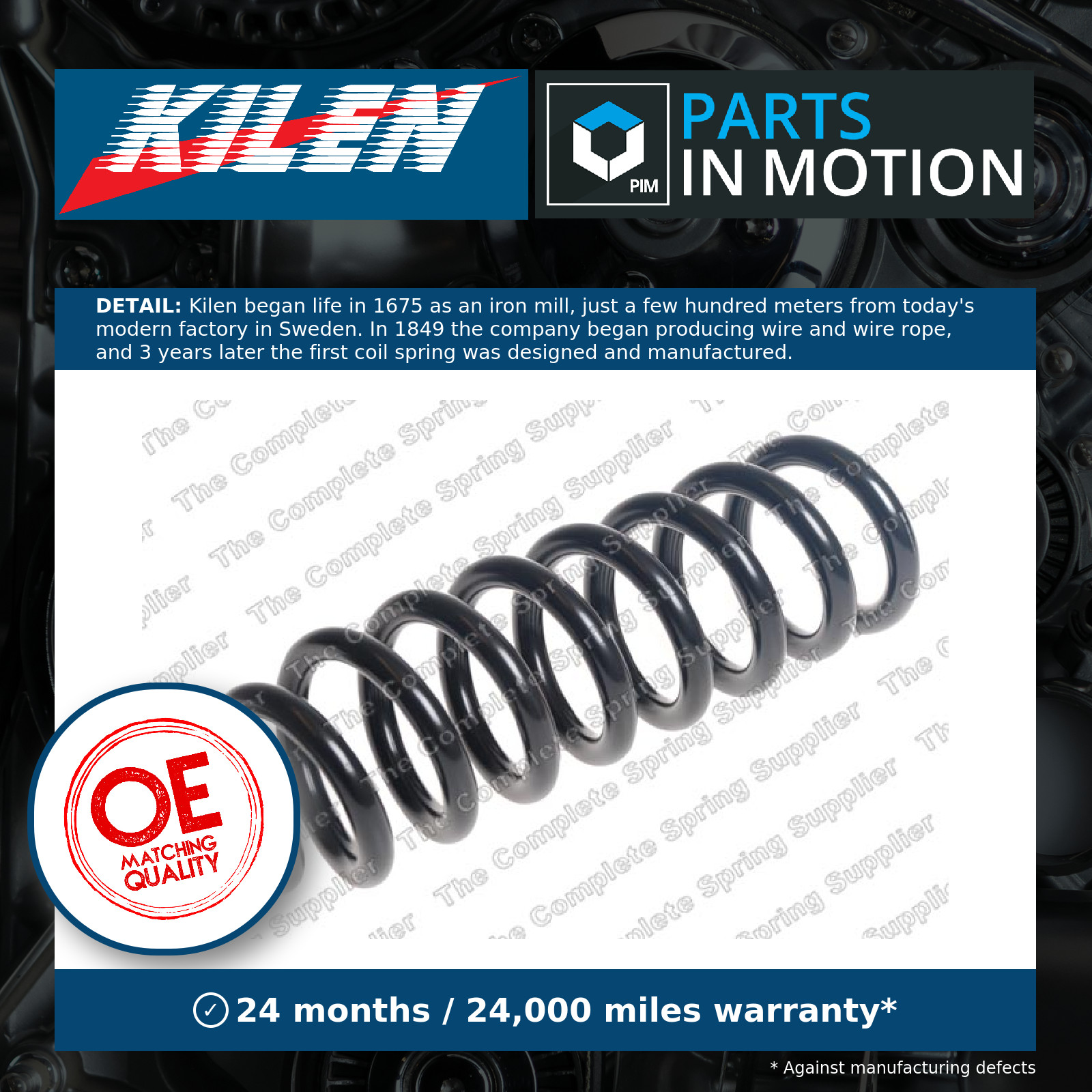 Suspension Coil Spring Rear Durable Fits Mercedes-Benz C-Class KILEN 57175 - Image 4