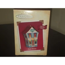New Home 2004 Hallmark Christmas Tree Ornament Glowing Candles Lighting Family