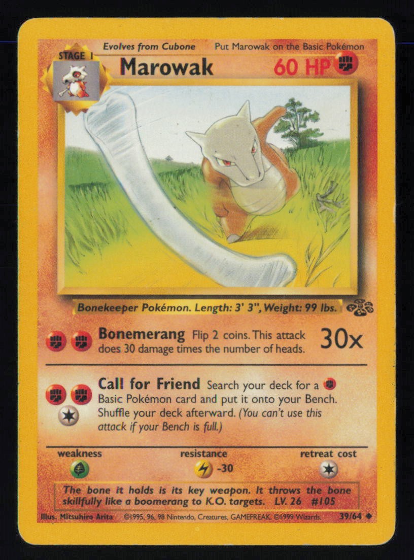 Marowak Uncommon Jungle 39/64 HP
