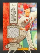 C.J. Wilson 2013 Topps #CHR-CJW Chasing History Relic MEM Los Angeles Angels