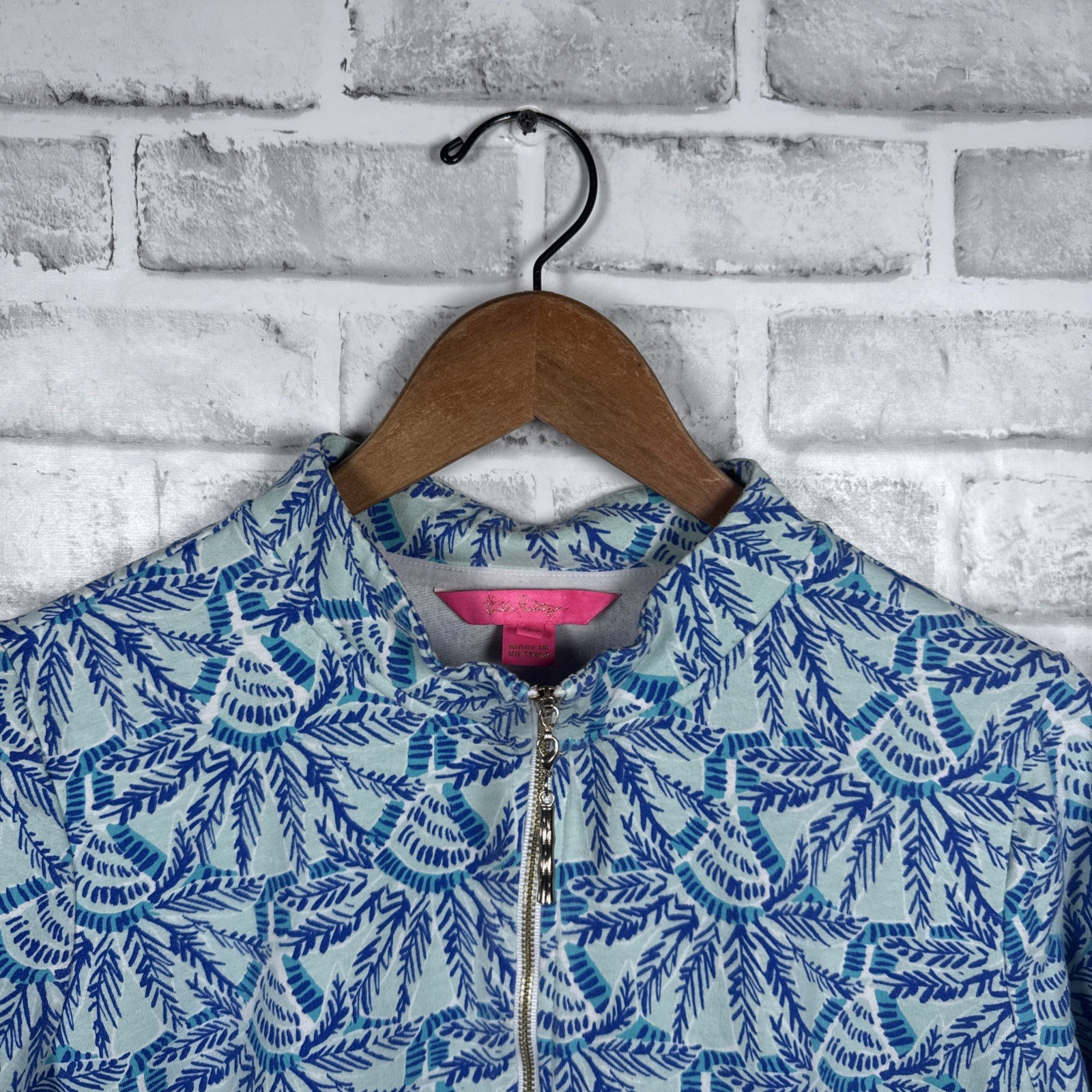 Lilly Pulitzer Blue Half Zip Pullover Womens Size… - image 2