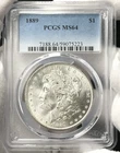 1889-P $1 Morgan Dollar PCGS MS64 90% Silver Philadelphia US Coin