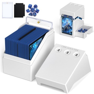 Mtg Deck Box with Life Counter, Commander Deck Box Fits 100 Double-Sleeved Ca...