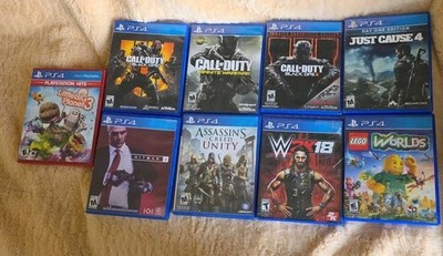 9 Ps4  Games Lot - Cod,assassin's Creed,just Cause 4,hitman 2 Plus More