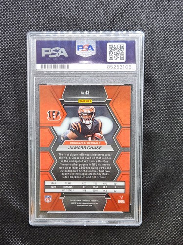 2023 Mosaic Ja'marr Chase #43 On-Card Auto PSA Authenticated - Afbeelding 2 van 2