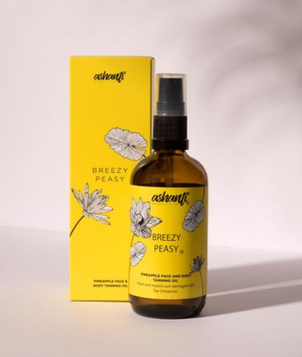 ashanti BREEZY PEASY! - PINEAPPLE FACE AND BODY TANNING OIL 100 ml