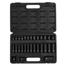 Sunex Tools 3330 3/8 Inch Drive Master Impact Socket Set 12-Point 29-Piece